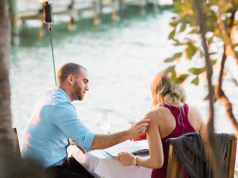 private beach dinner in florida keys