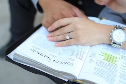 bible and engagement ring