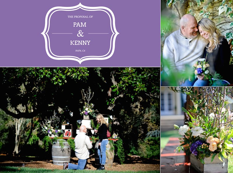 beautiful marriage proposal in napa