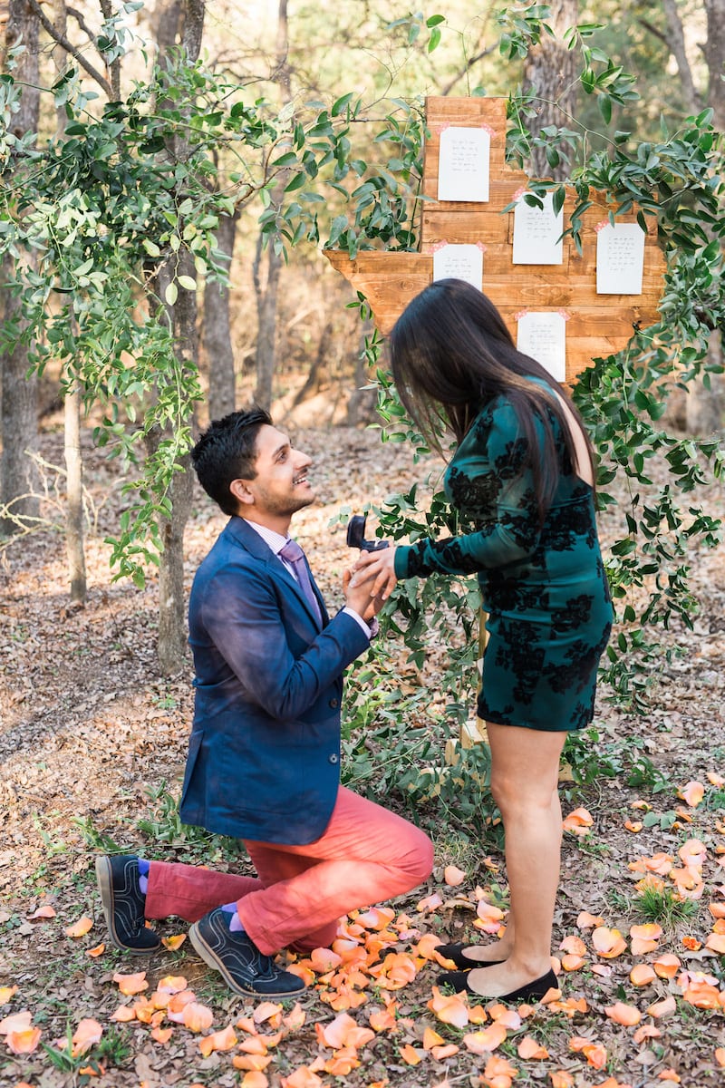 dallas texas cut out marriage proposal