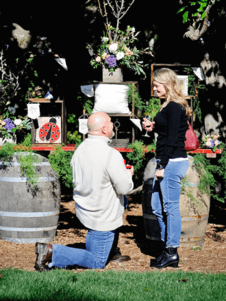 wine country marriage proposal video