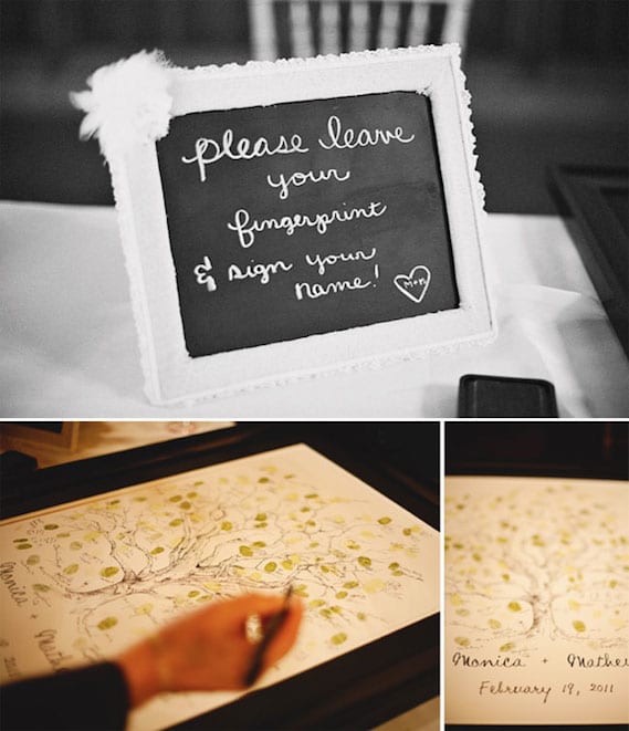 non-traditional wedding guest book ideas