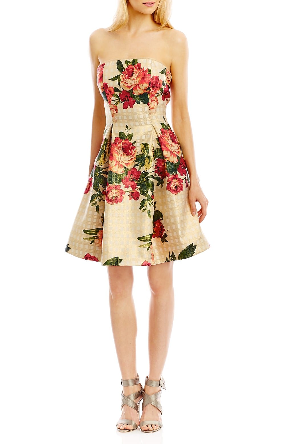 floral cream dress