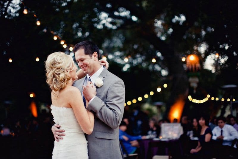 couple dancing at wedding reception