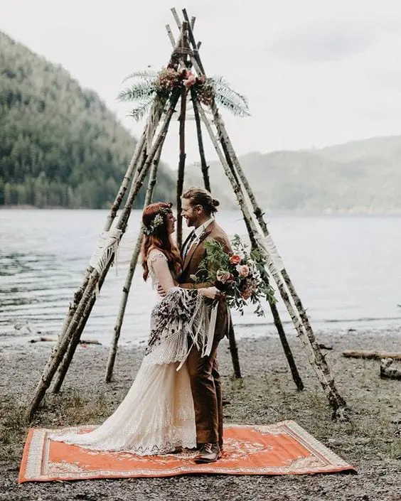 tent wedding bohemian