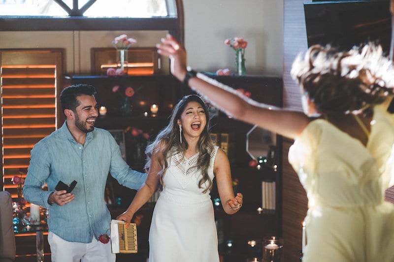 sisters hugging after marriage proposal