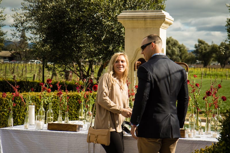 engagement in napa valley vineyard