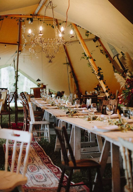 tent wedding bohemian