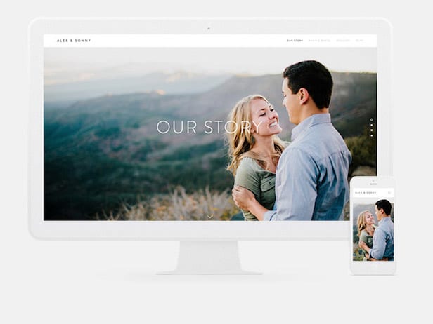 squarespace wedding website