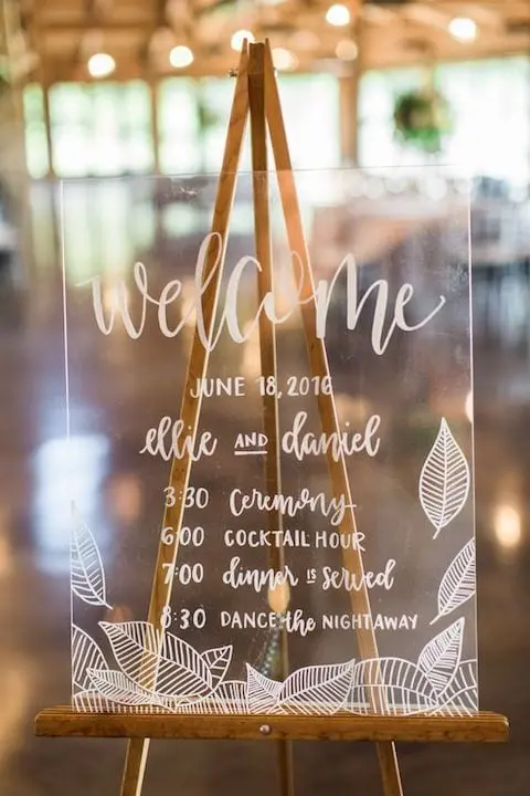 Acrylic Wedding Signage