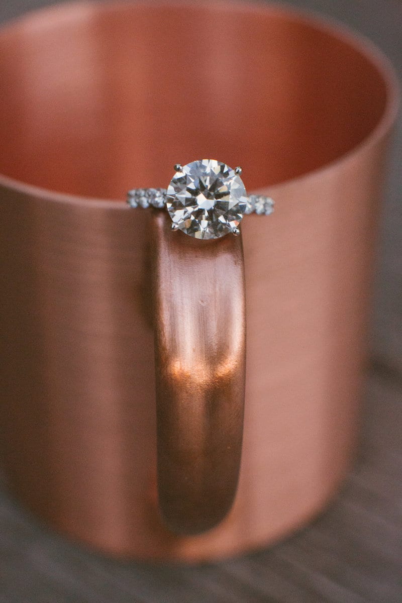 ring shot at engagement party