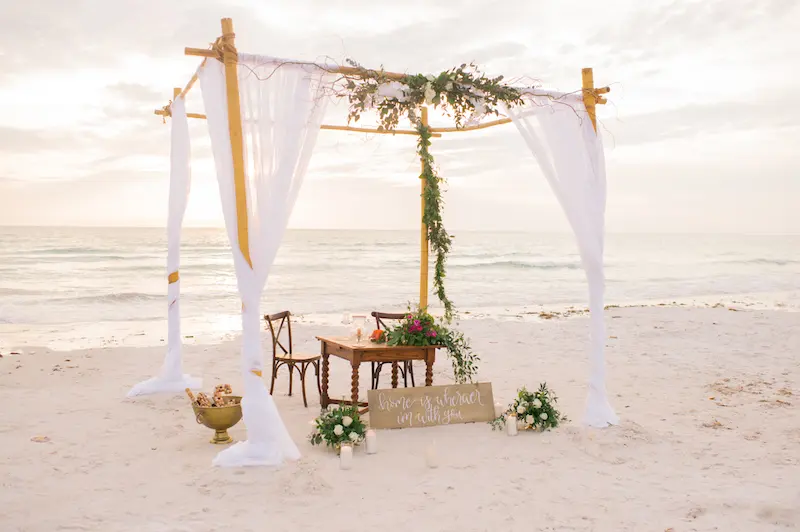 sarasota marriage proposal on the beach