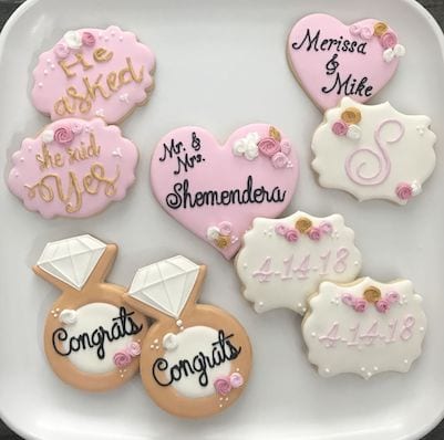 engagement ring cookies