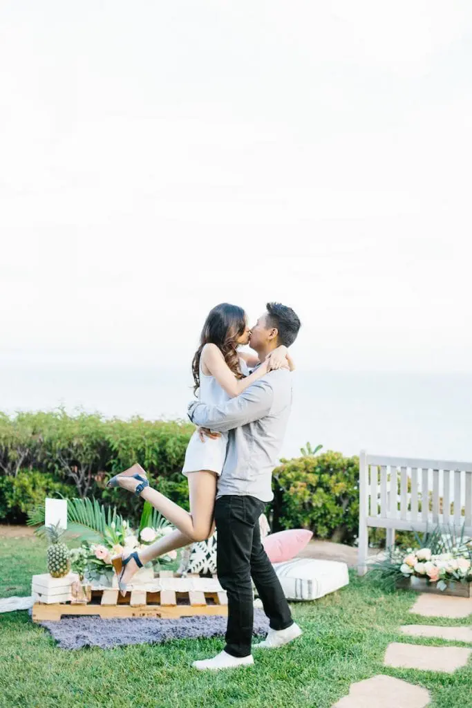 proposal in la beach house
