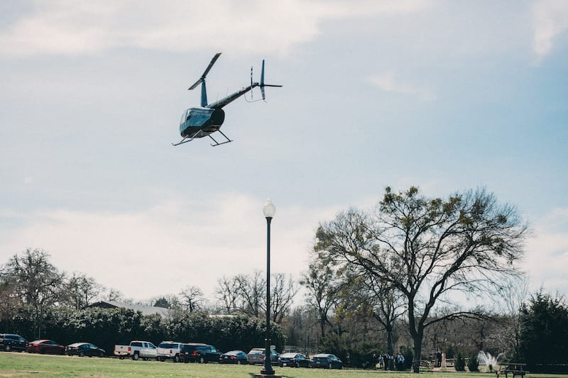 winery helicopter engagement in texas