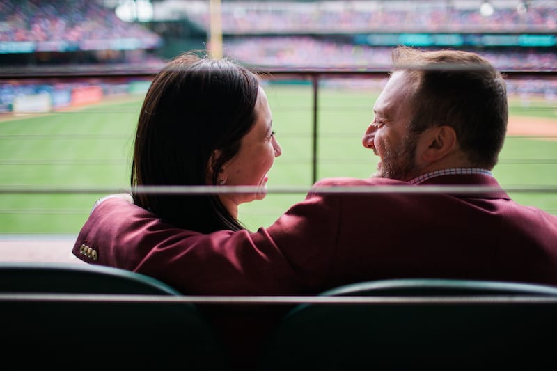 baseball game marriage proposal