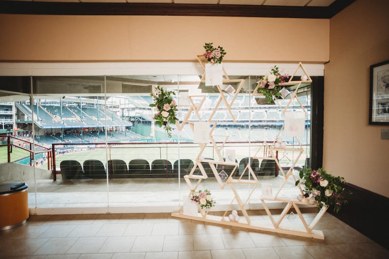 globe life park suite decorated for event