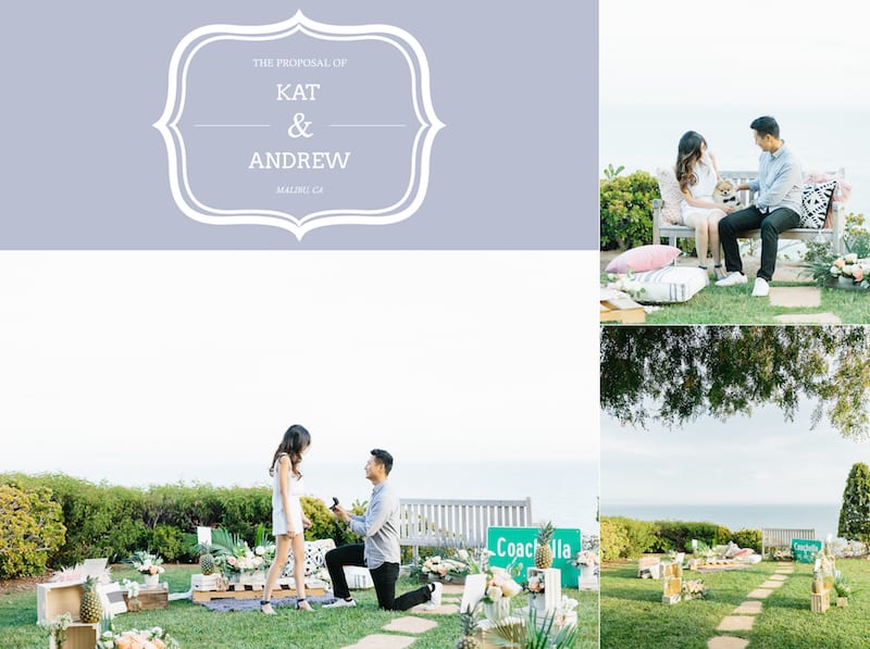 Proposal in LA with Coachella Sign