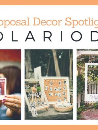 Polaroid pictures for your proposal decor