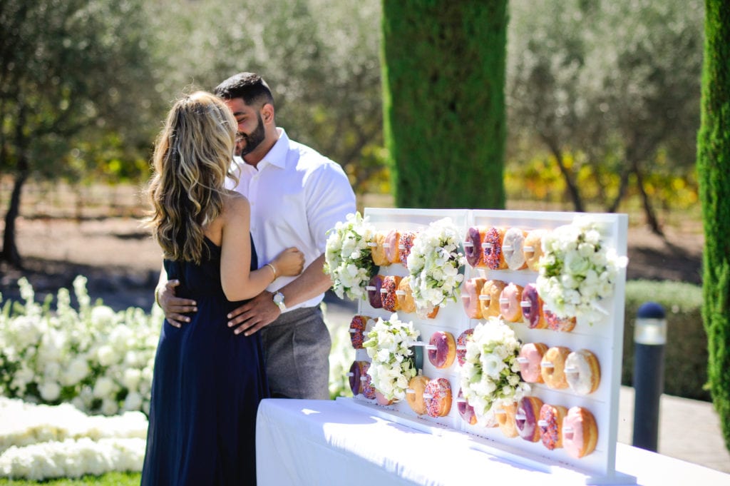Winery proposal in sonoma with donuts decoration 