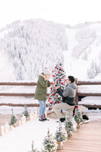 Oscar and Kyra Okbaby Winter marriage proposal in deer valley utah