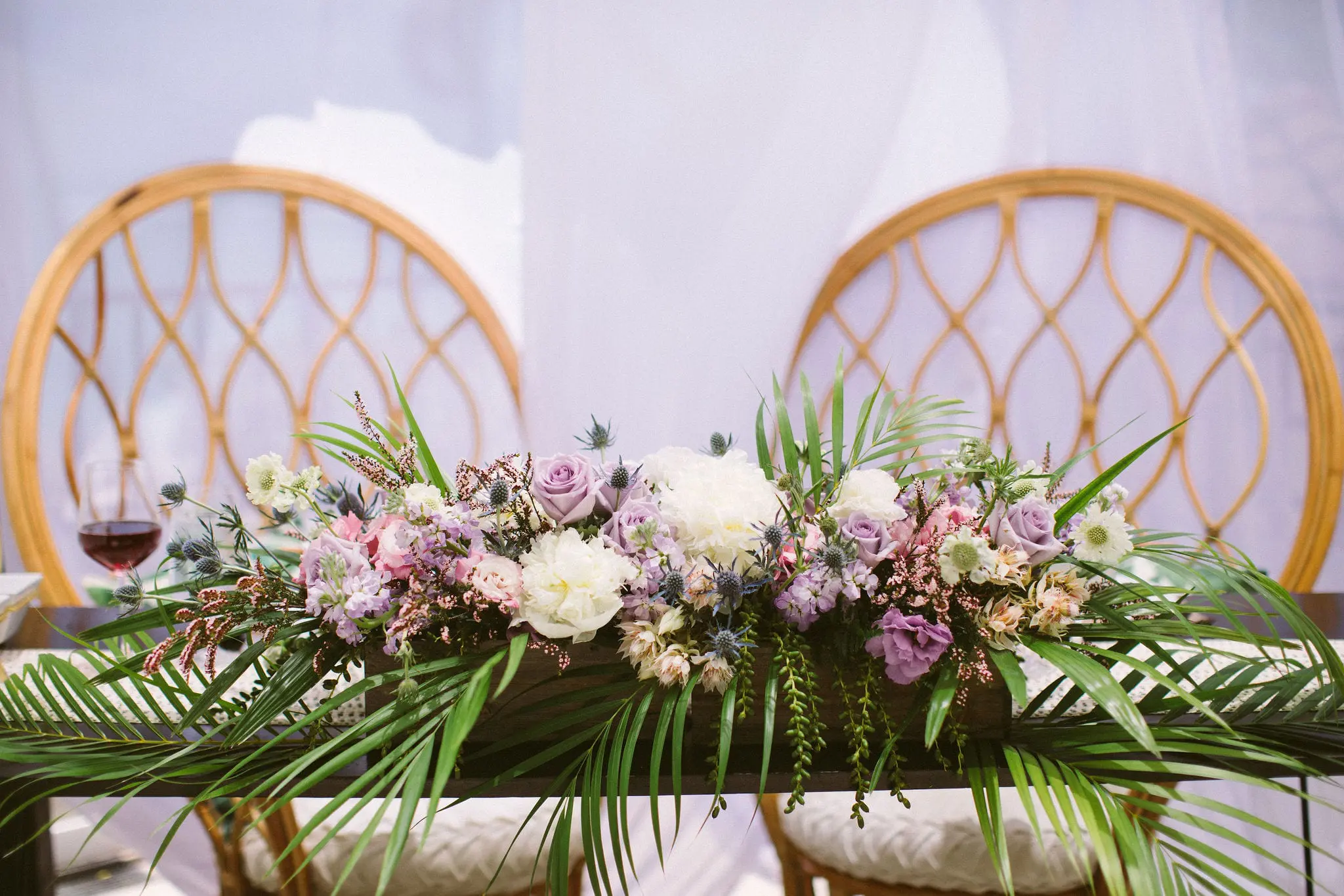 tropical table setting