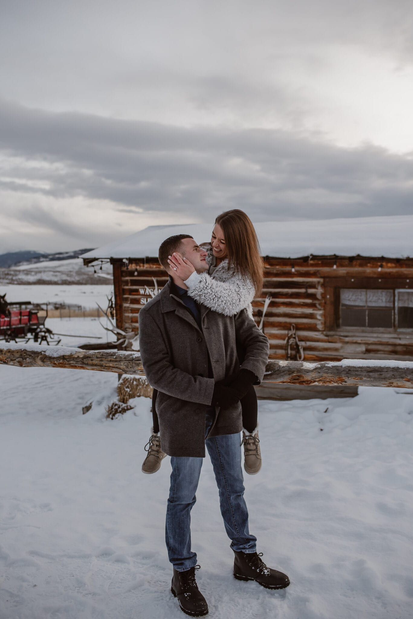 couple in the snow