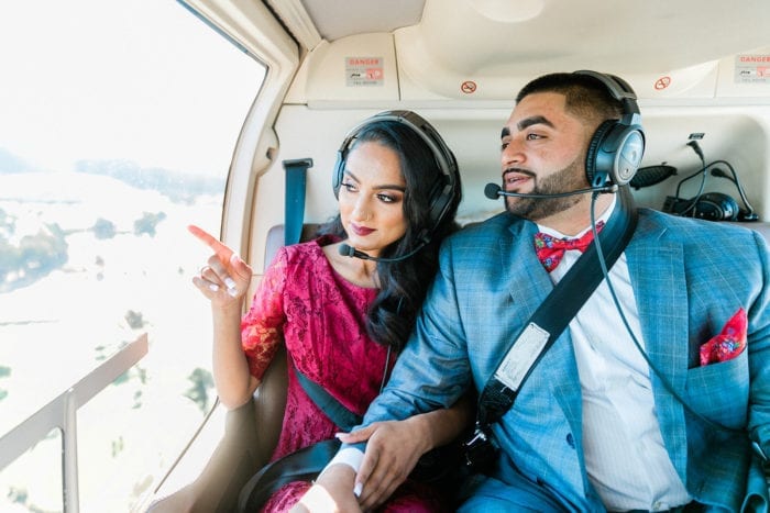 couple in helicopter