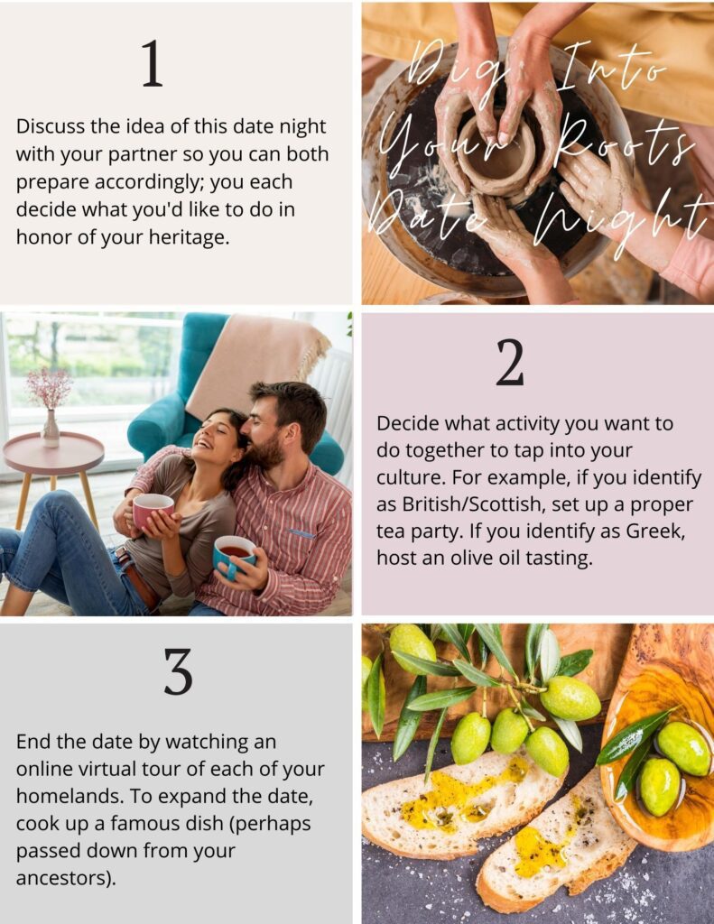 Dig into your roots step by step date night