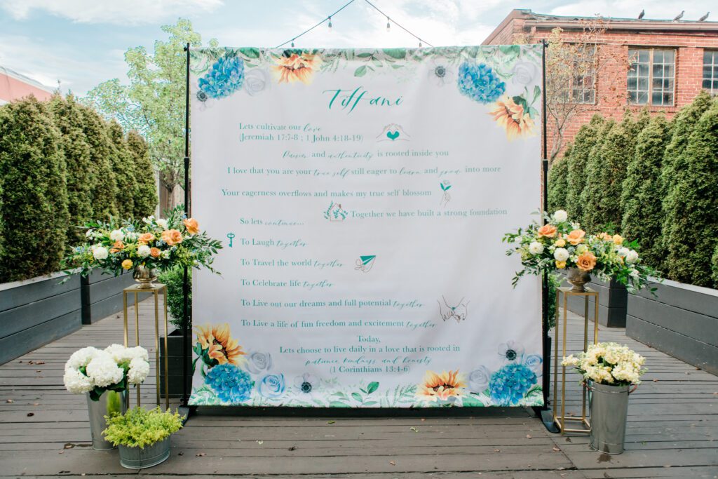 Backdrop with Flowers