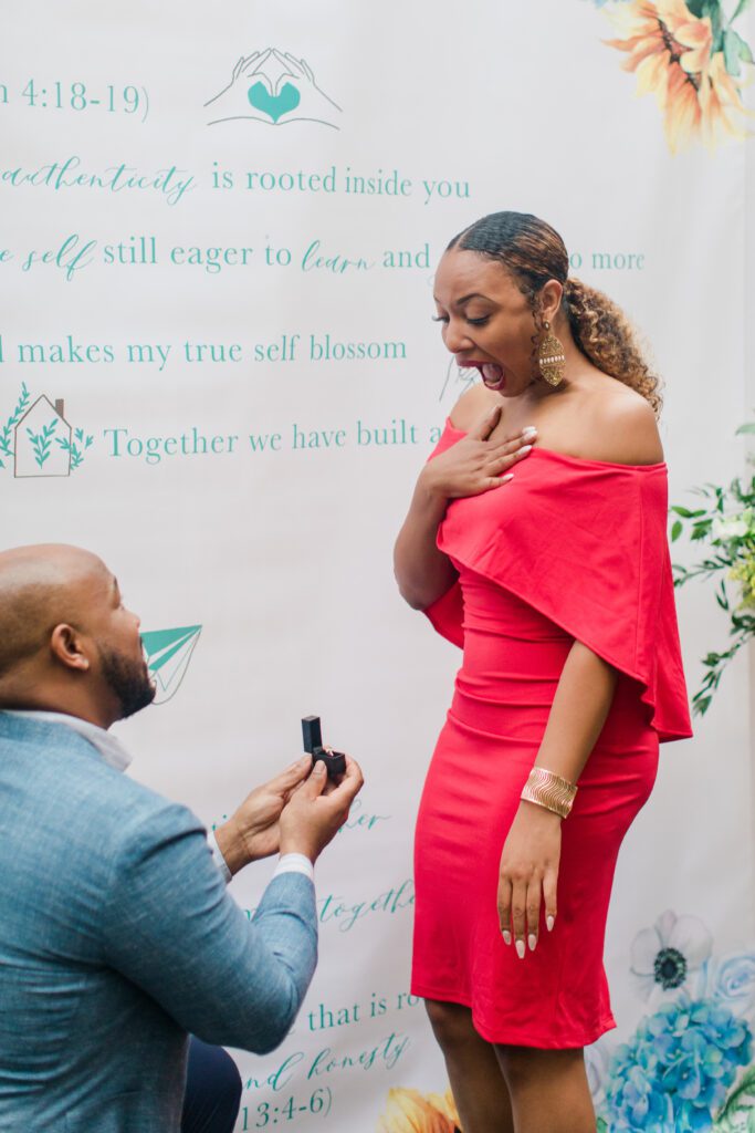 Washington DC Marriage Proposal on Rooftop 