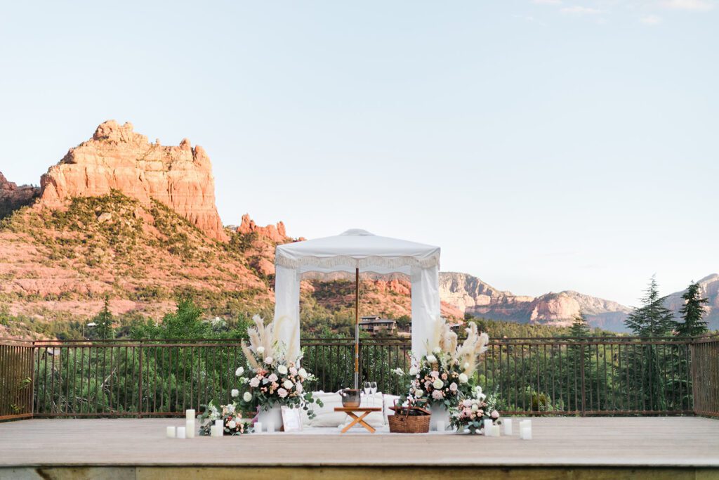 sedona marriage proposal planners set up surprise proposal