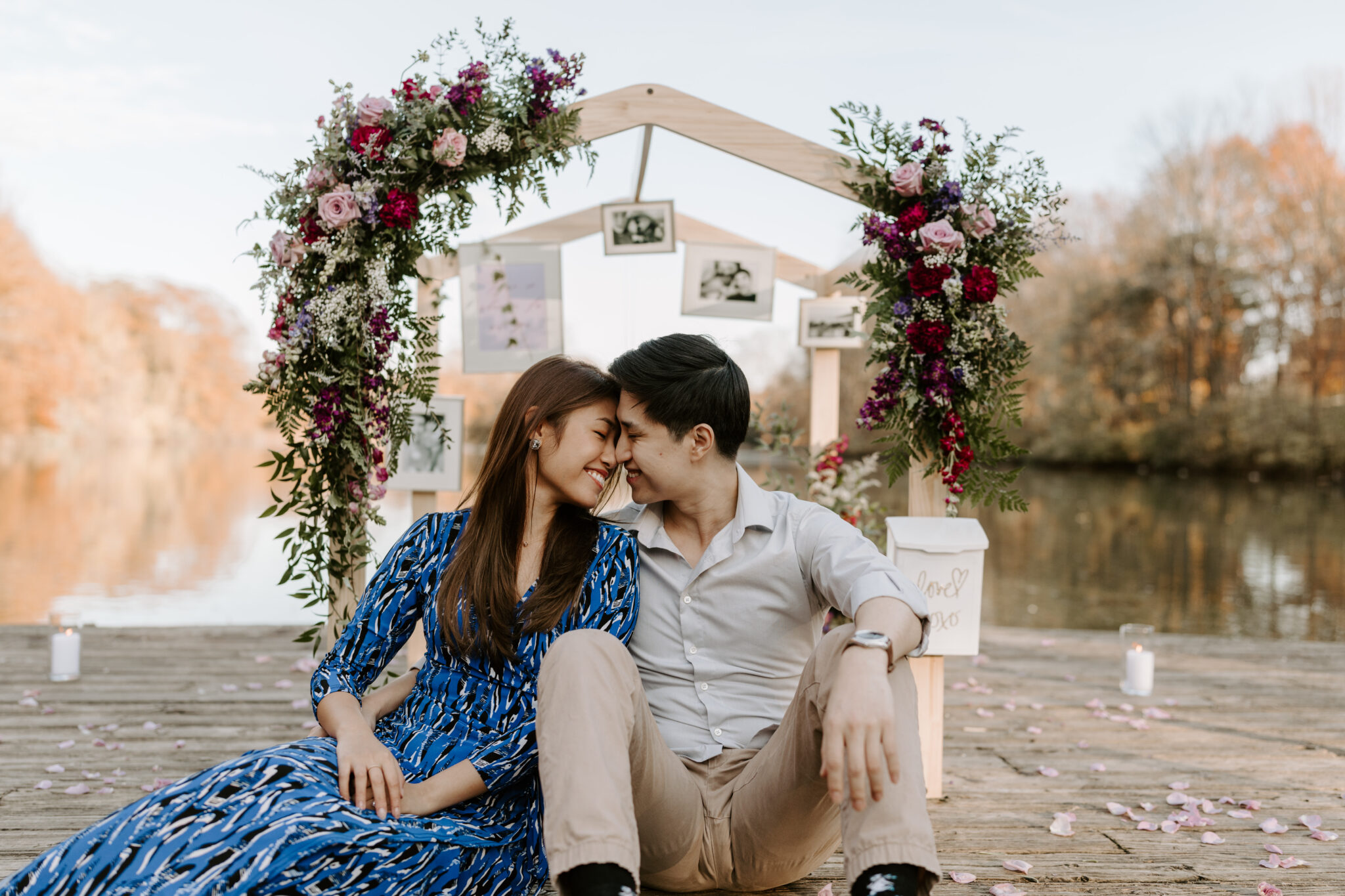 Couple Smiling After Proposal 