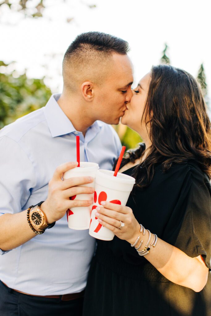 Chick-fil-A shakes during proposal