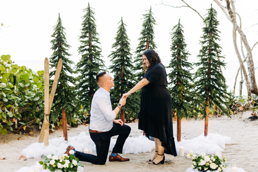 Man down on one knee in florida