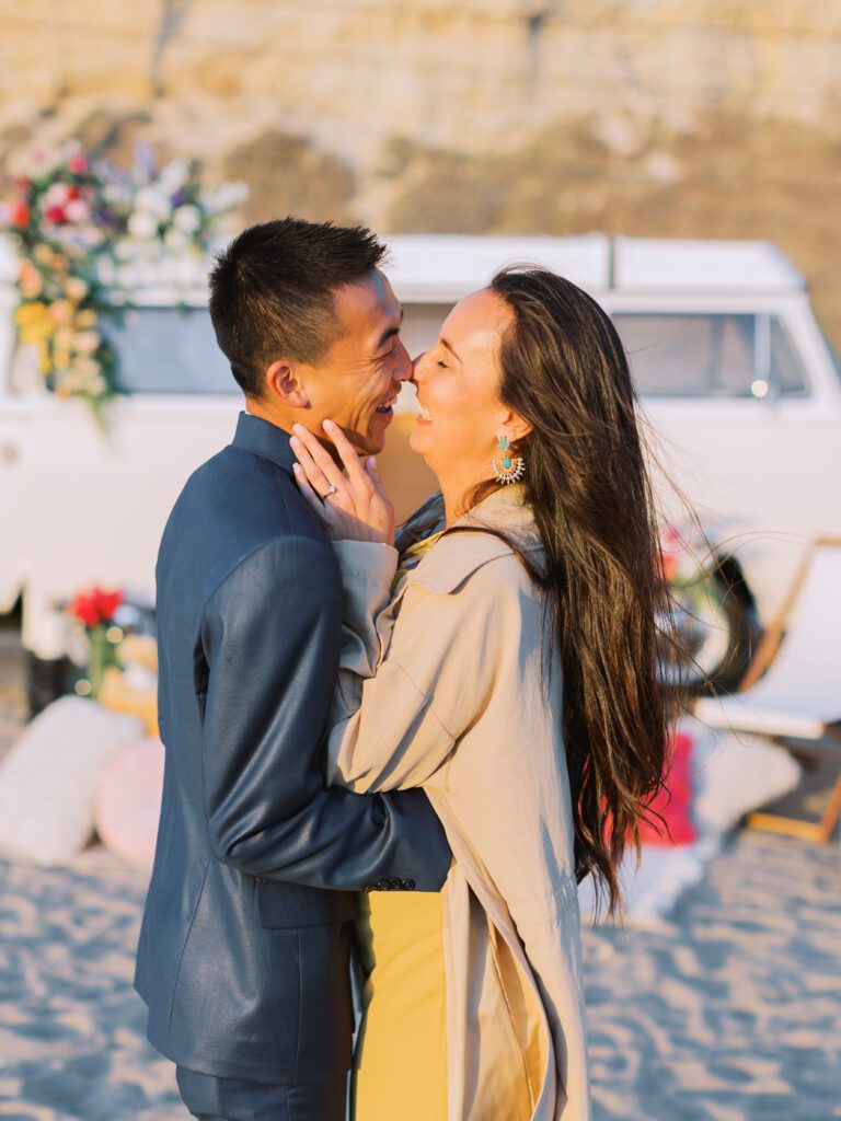 couple in love after porposal 