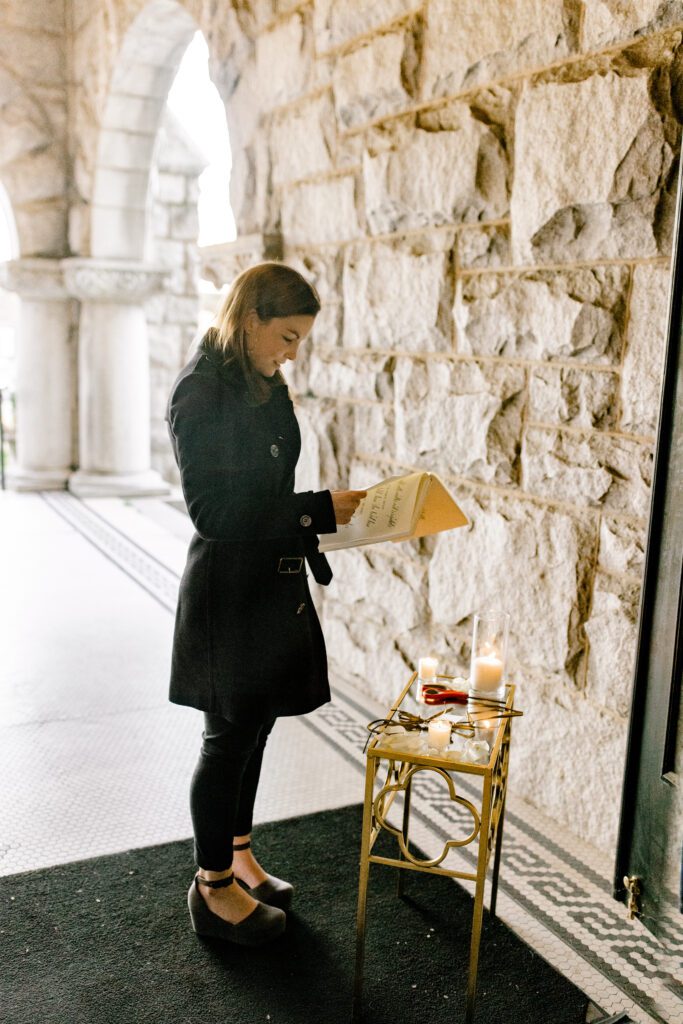 girl reading custom love story book