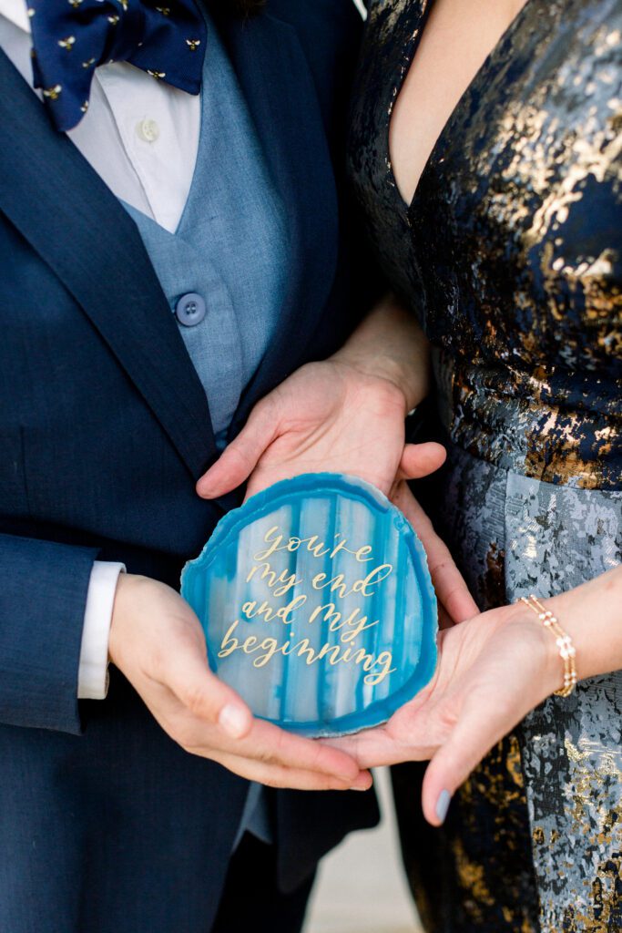 custom geode sign marriage proposal