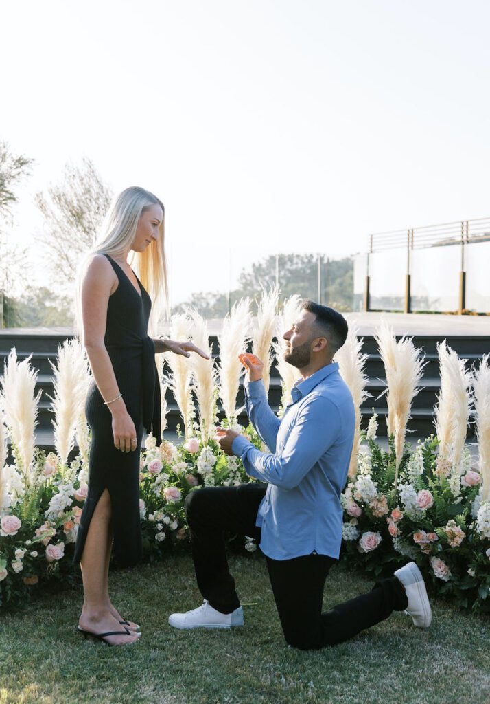 Couple getting engaged in San Diego