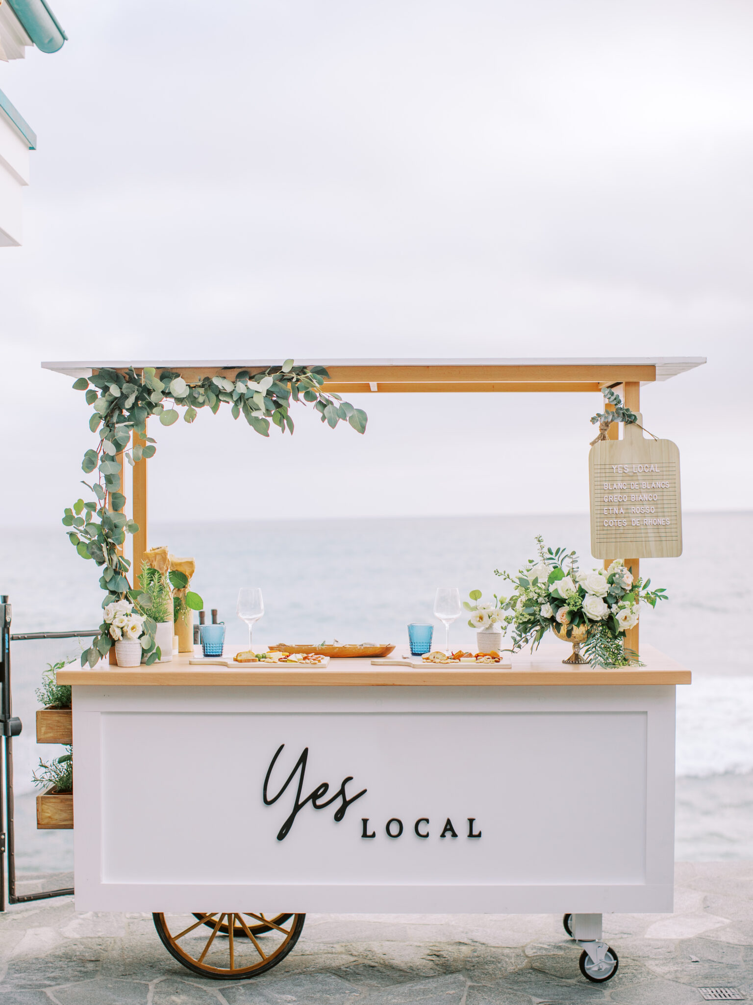 Yes Local Cart on Newport Beach House Patio