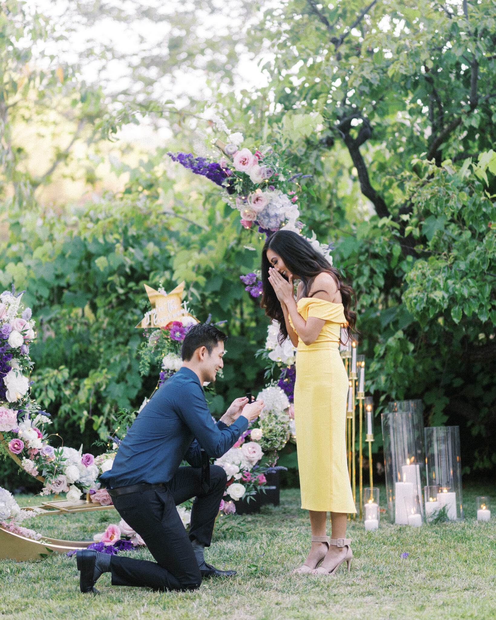 Man proposing for marriage proposal in LA