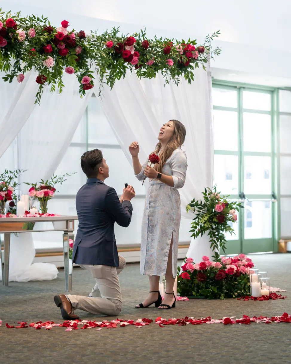 Classic Luxury Red Rose Proposal in Philadelphia The Yes Girls