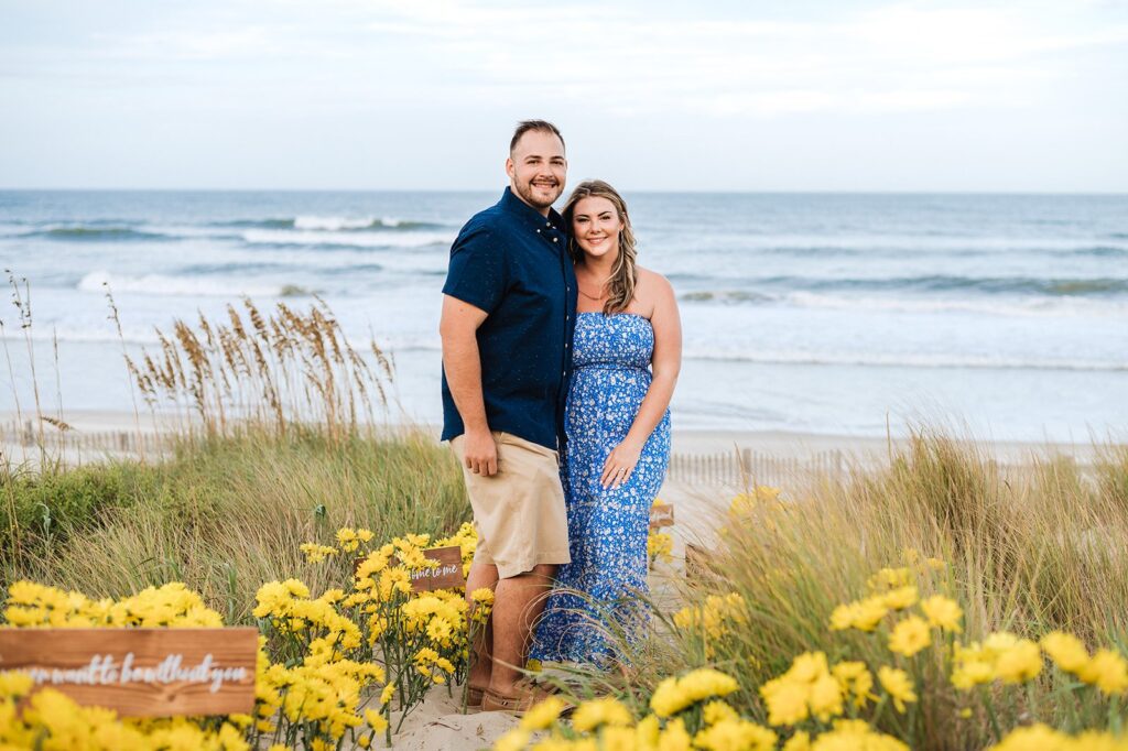 couple in yellow daisies