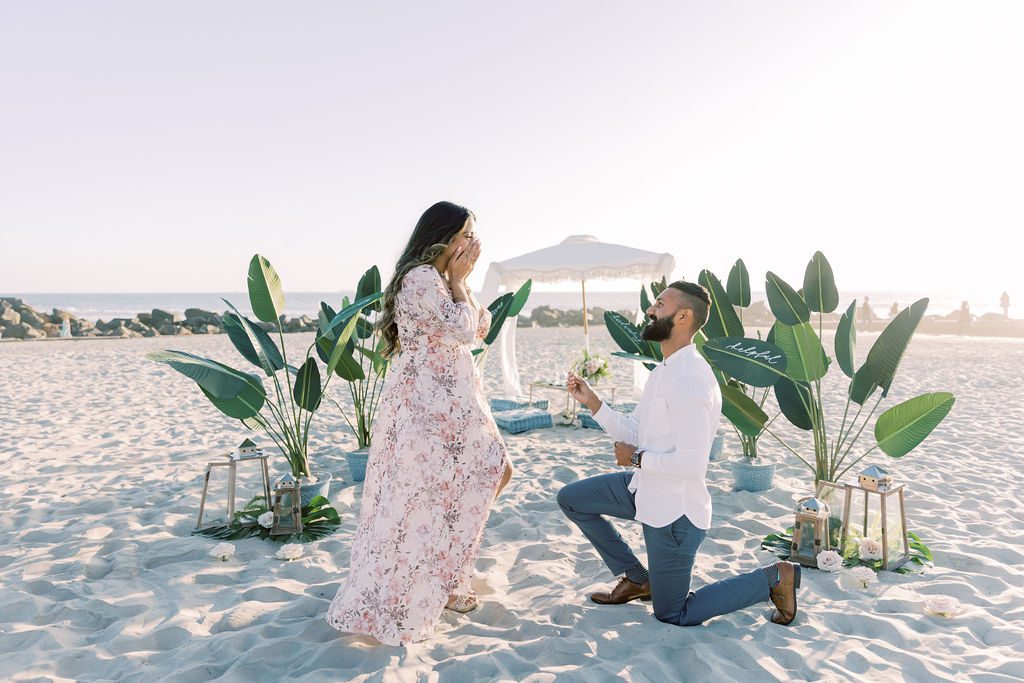 beach marriage proposal