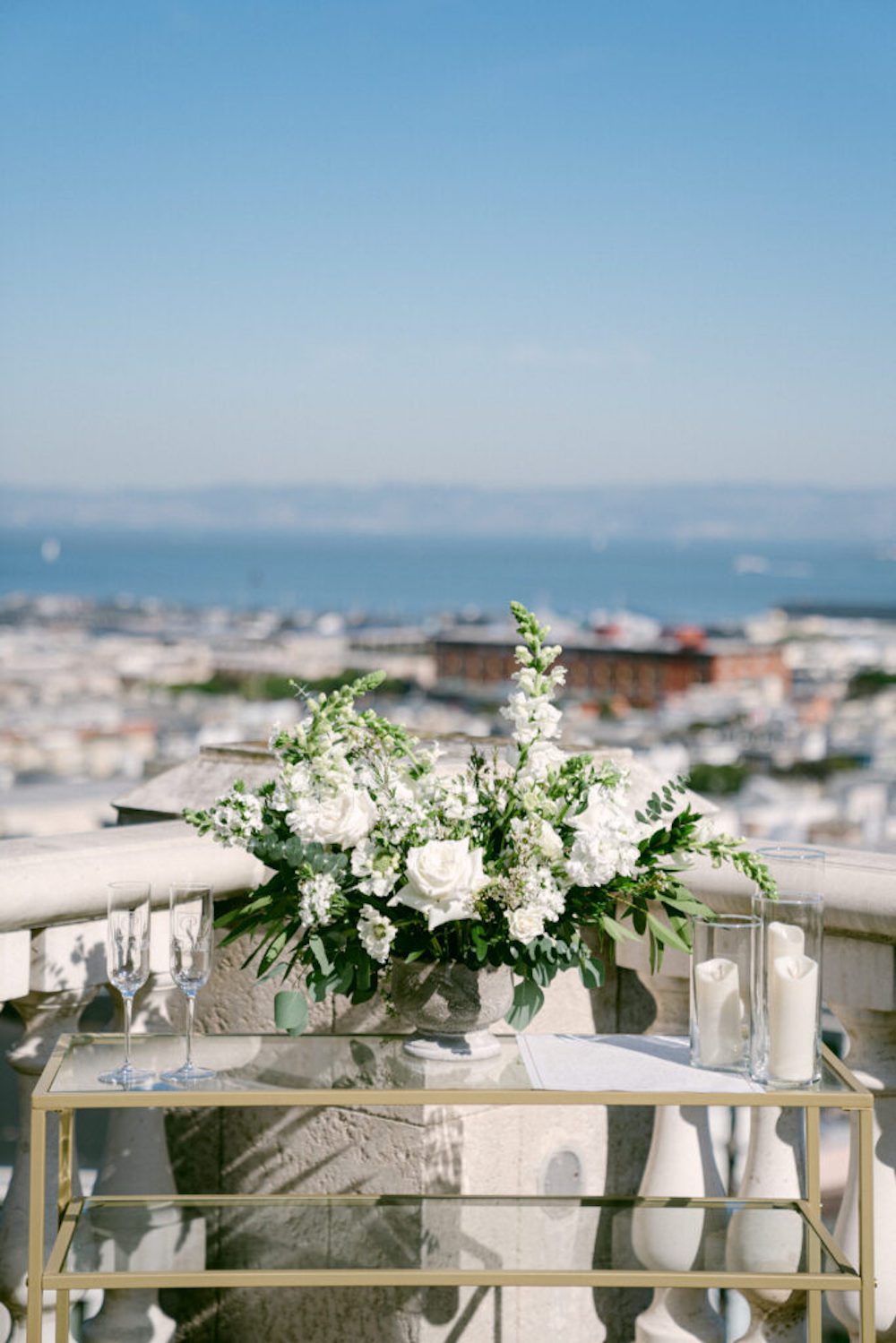 flowers for rooftop proposal in san francisco