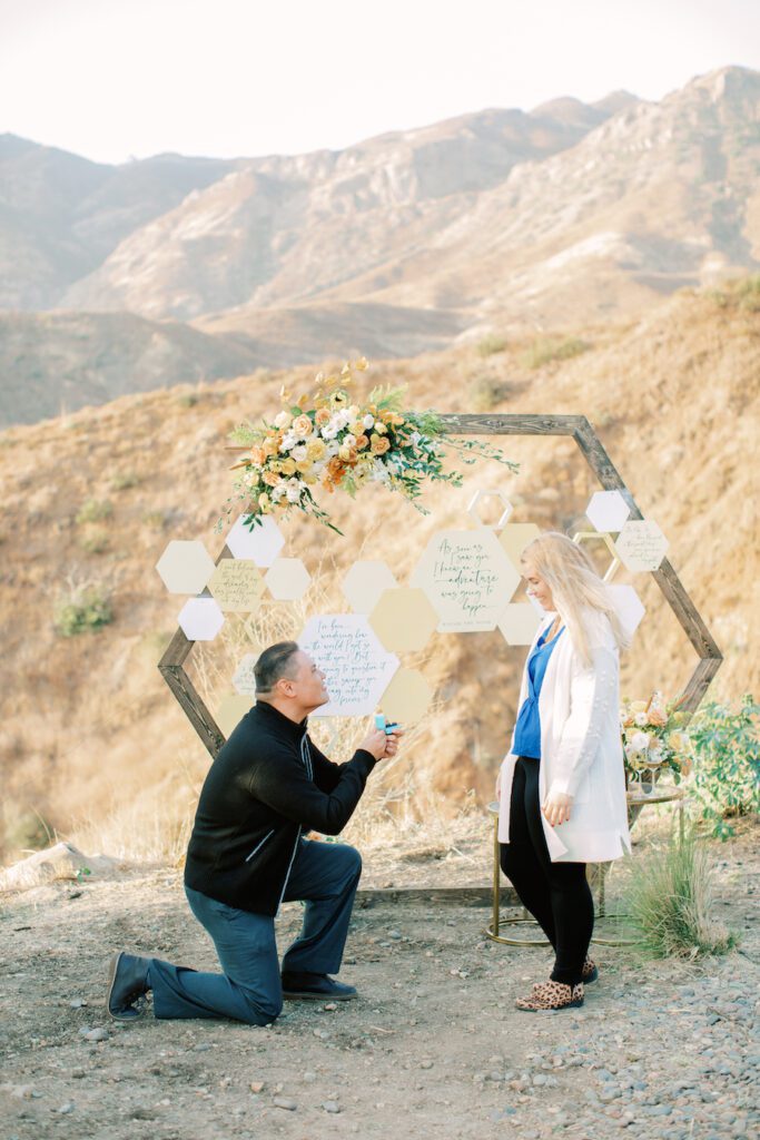 man proposing in malibu california, the yes girls proposal planners