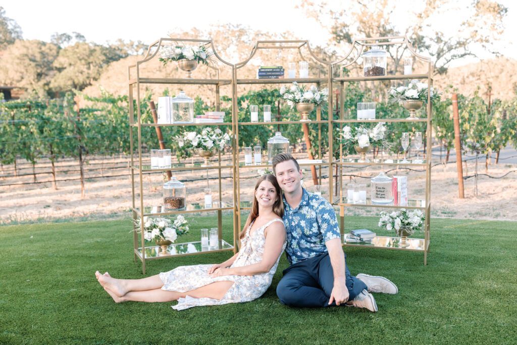 luxury proposal set up in napa by the yes girls