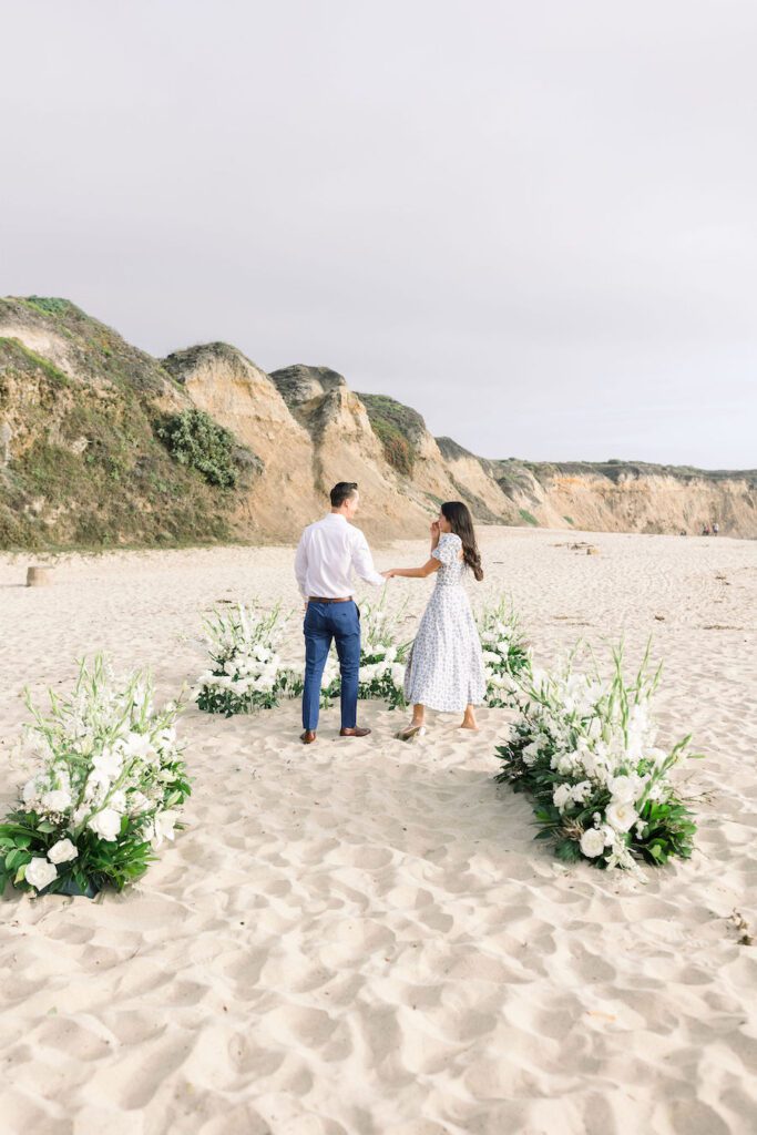 private luxury beach proposal half moon bay