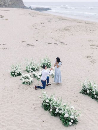 stunning private luxury beach proposal half moon bay by the yes girls