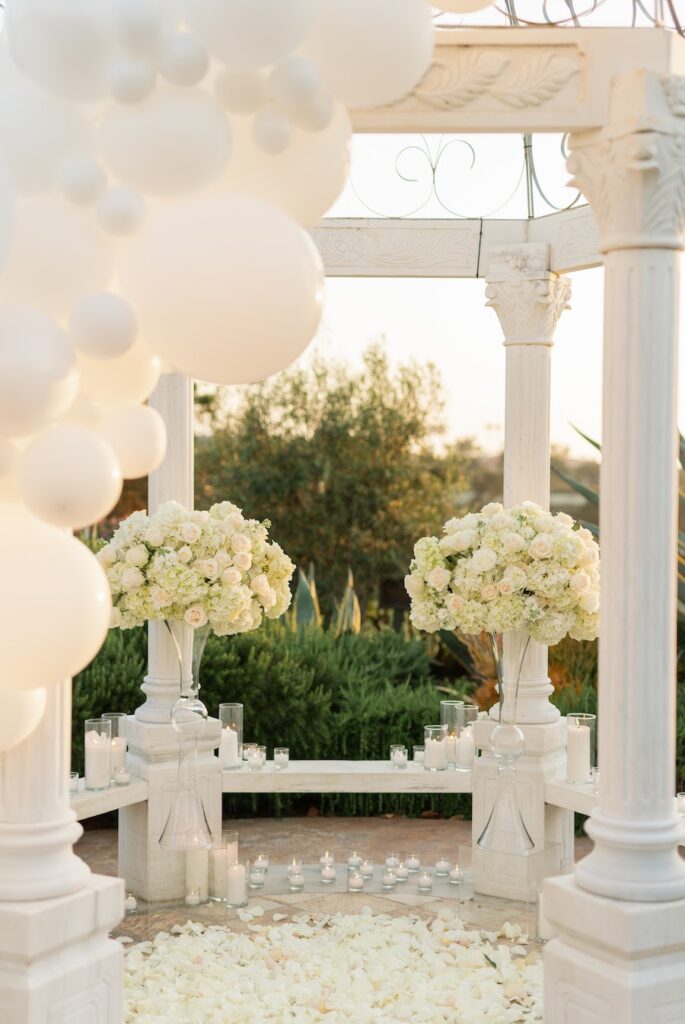 500 white roses for proposal